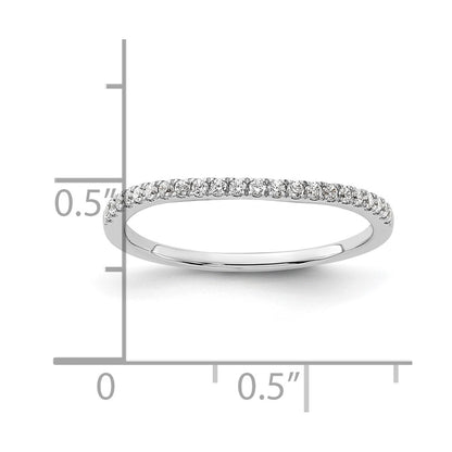 14k White Gold 1/6 Ct. Lab Grown Diamond VS/SI+ G+ Wedding Band Ring