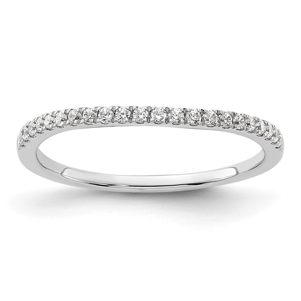 14k White Gold 1/6 Ct. Lab Grown Diamond VS/SI+ G+ Wedding Band Ring