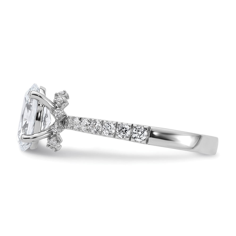 14k White Gold 1 3/8 Ct. Lab Grown Diamond VS/SI+ G+ Oval Solitaire Engagement Ring