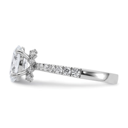 14k White Gold 1 3/8 Ct. Lab Grown Diamond VS/SI+ G+ Oval Solitaire Engagement Ring