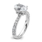 14k White Gold 1/4 Ct. Lab Grown Diamond VS/SI+ G+ 2 Ct. center Oval Engagement Ring