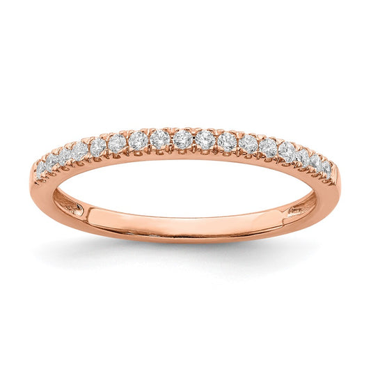 Pure Serenity 14k Rose Gold 1/6 Ct. Lab Grown Diamond VS/SI+ G+ Wedding Band Ring