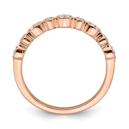 Pure Serenity 14k Rose Gold 1/5 Ct. Lab Grown Diamond VS/SI+ G+ Two Wedding Band Ring Set