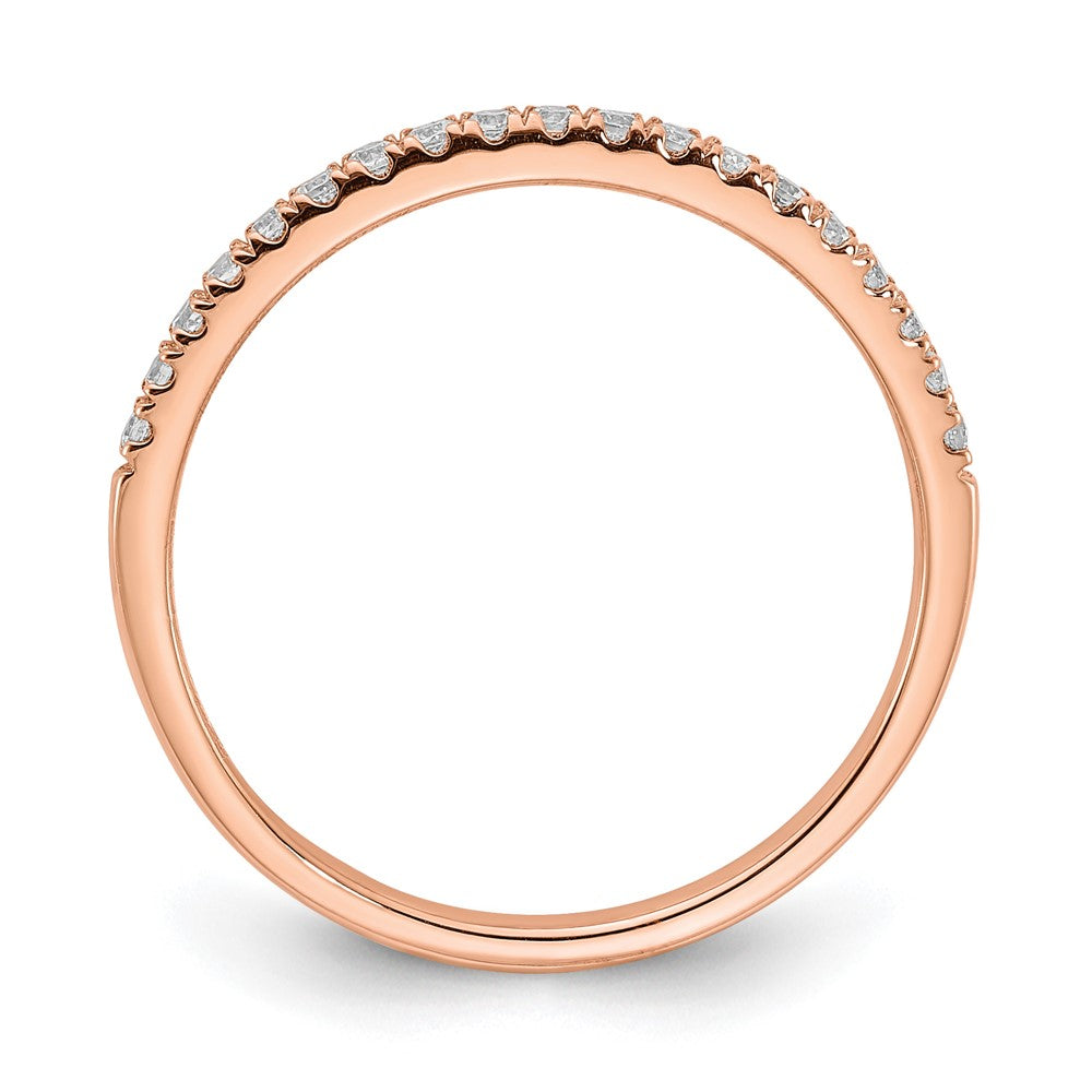 Pure Serenity 14k Rose Gold 1/6 Ct. Lab Grown Diamond VS/SI+ G+ Wedding Band