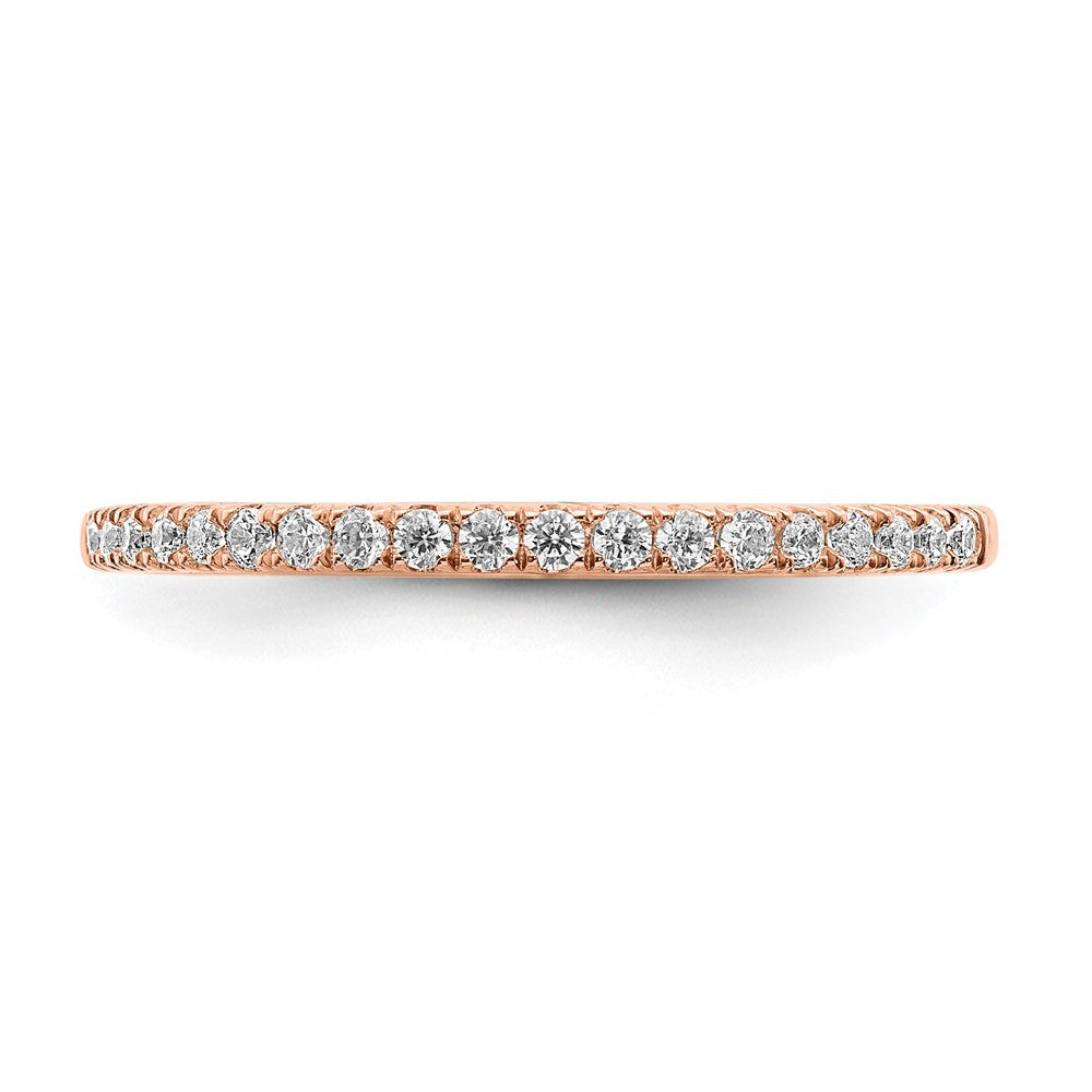 Pure Serenity 14k Rose Gold 1/6 Ct. Lab Grown Diamond VS/SI+ G+ Wedding Band