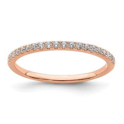 Pure Serenity 14k Rose Gold 1/6 Ct. Lab Grown Diamond VS/SI+ G+ Wedding Band