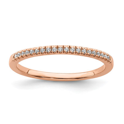 Pure Serenity 14k Rose Gold 1/15 Ct. Lab Grown Diamond VS/SI+ G+ Wedding Band Ring