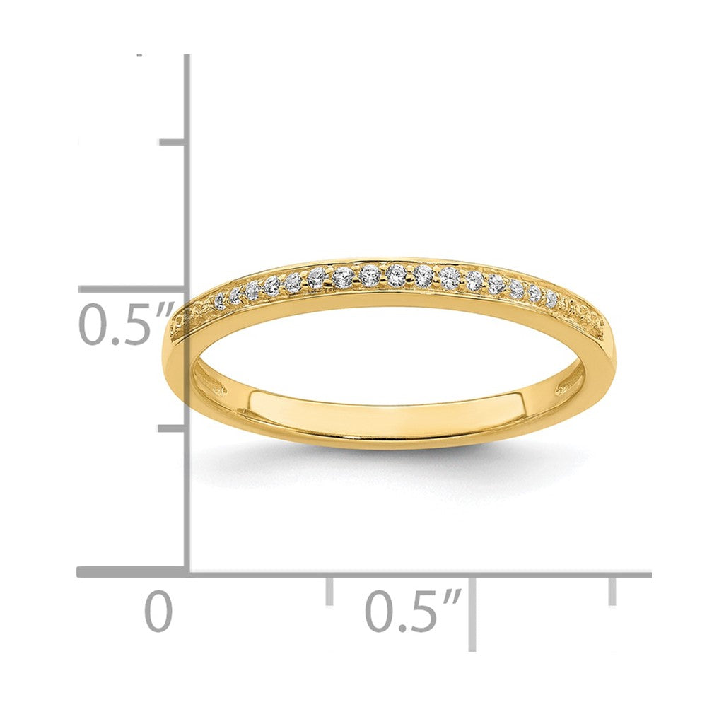 10k Yellow Gold 1/15 Ct. Lab Grown Diamond VS/SI+ G+ Wedding Band Ring