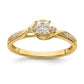 10k Yellow Gold 1/6 Ct. Lab Grown Diamond VS/SI+ G+ Cluster Engagement Ring