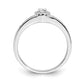 10k White Gold 1/5 Ct. Lab Grown Diamond VS/SI+ G+ Cluster Engagement Ring