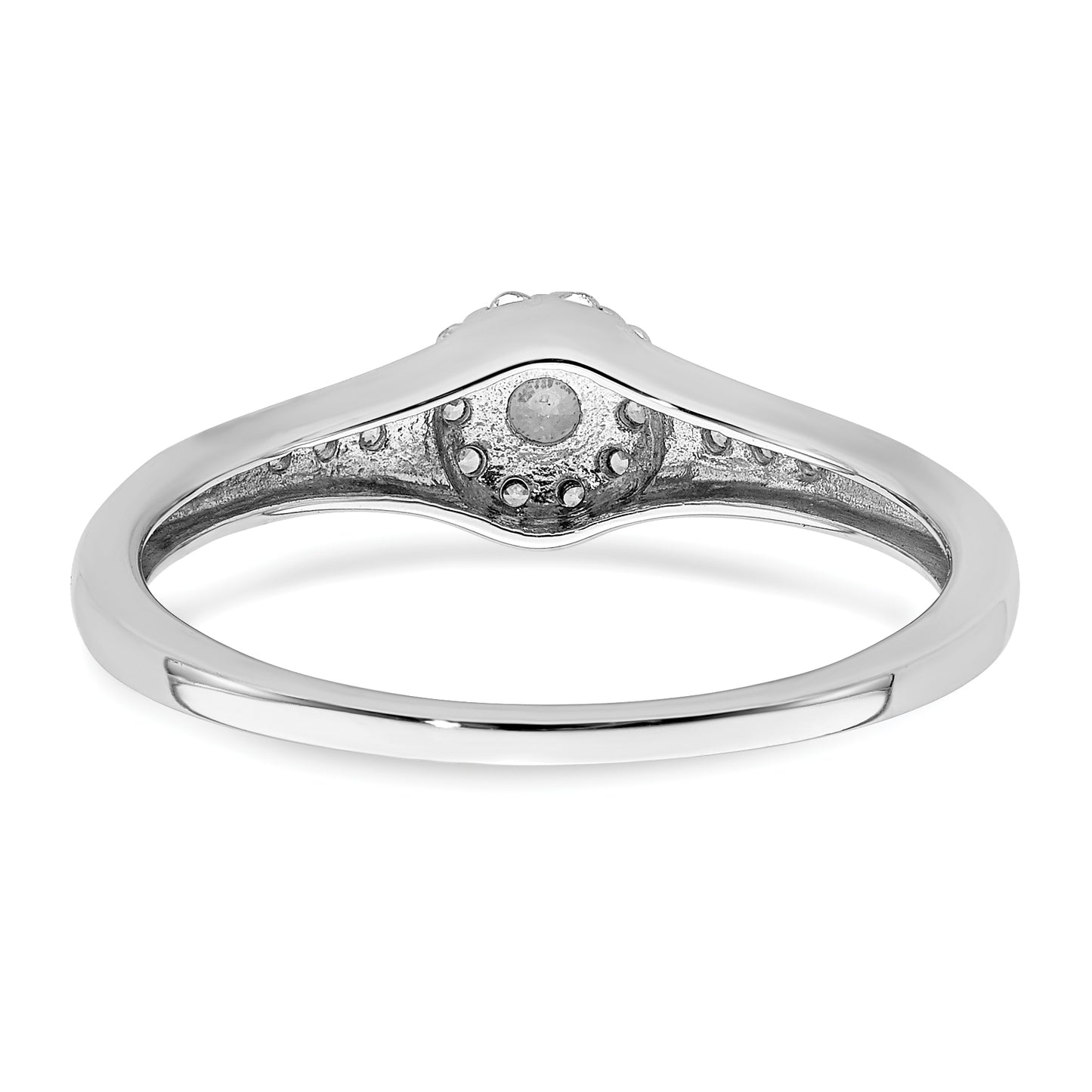 10k White Gold 1/5 Ct. Lab Grown Diamond VS/SI+ G+ Cluster Engagement Ring