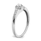 10k White Gold 1/5 Ct. Lab Grown Diamond VS/SI+ G+ Cluster Engagement Ring