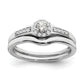 10k White Gold 1/5 Ct. Lab Grown Diamond VS/SI+ G+ Cluster Engagement Ring