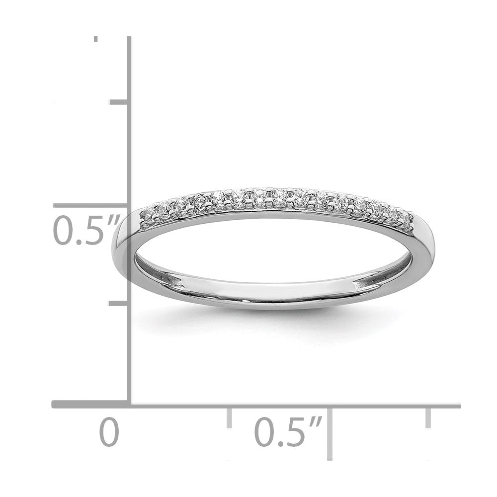 10k White Gold 1/10 Ct. Lab Grown Diamond VS/SI+ G+ Wedding Band Ring