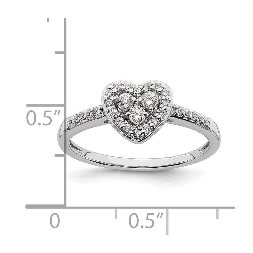 10k White Gold 1/4 Ct. Lab Grown Diamond VS/SI+ G+ Cluster Engagement Ring