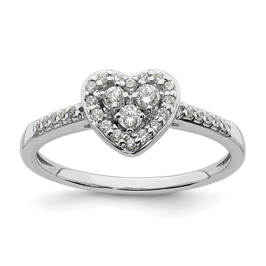 10k White Gold 1/4 Ct. Lab Grown Diamond VS/SI+ G+ Cluster Engagement Ring