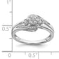 10k White Gold 1/5 Ct. Lab Grown Diamond VS/SI+ G+ Cluster Engagement Ring