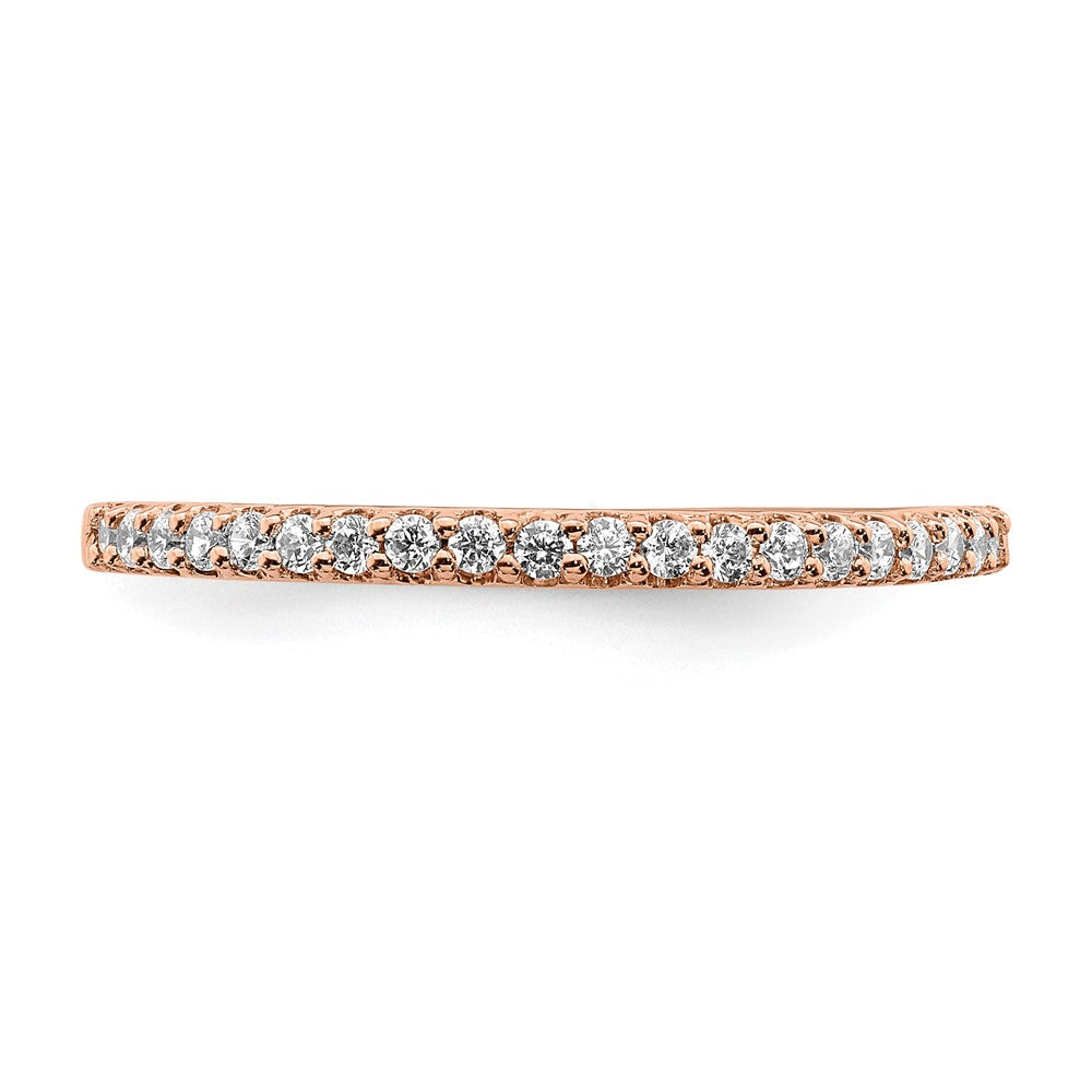 14k Rose Gold 1/5 Ct. Lab Grown Diamond VS/SI+ G+ Wedding Band Ring