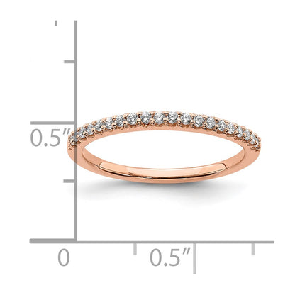 14k Rose Gold 1/5 Ct. Lab Grown Diamond VS/SI+ G+ Wedding Band Ring
