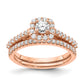 14k Rose Gold 3/4 Ct. Lab Grown Diamond VS/SI+ G+ Round Halo Engagement Ring