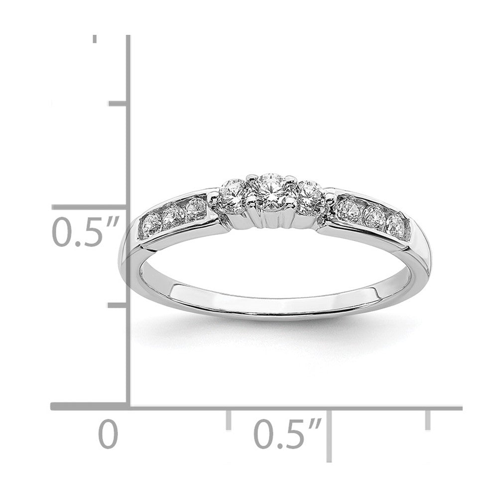 14k White Gold 1/4 Ct. Lab Grown Diamond VS/SI+ G+ Round Wedding Band Ring