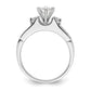 14k White Gold 5/8 Ct. Lab Grown Diamond VS/SI+ G+ Round Engagement Ring