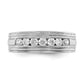 14k White Gold 5/8 Ct. Lab Grown Diamond VS/SI+ G+ Seven Stone Men's Ring