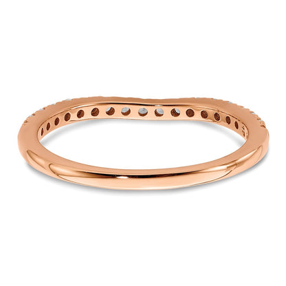 14k Rose Gold 1/3 Ct. Lab Grown Diamond VS/SI+ G+ Wedding Band Ring