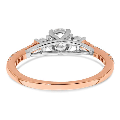 10k Two-tone Rose Gold 3/4 Ct. Lab Grown Diamond VS/SI+ G+ Petite Engagement Ring