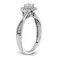 14k White Gold 1/2 Ct. Lab Grown Diamond VS/SI+ G+ Round Halo Engagement Ring