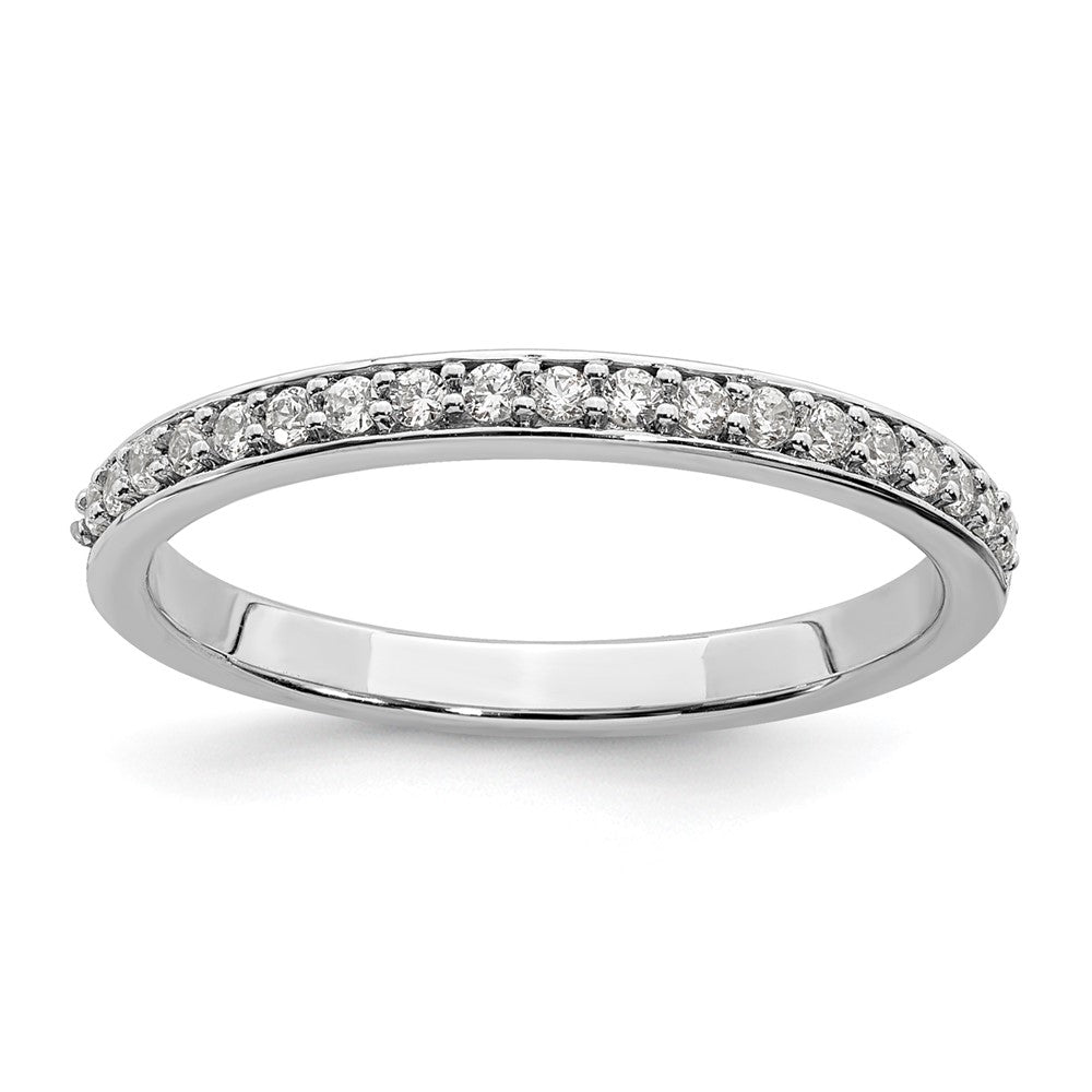 14k White Gold 1/5 Ct. Lab Grown Diamond VS/SI+ G+ Wedding Band Ring
