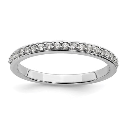 14k White Gold 1/5 Ct. Lab Grown Diamond VS/SI+ G+ Wedding Band Ring