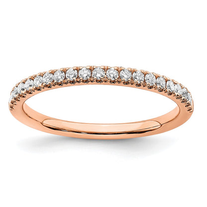 14k Rose Gold 1/4 Ct. Lab Grown Diamond VS/SI+ G+ Wedding Band Ring