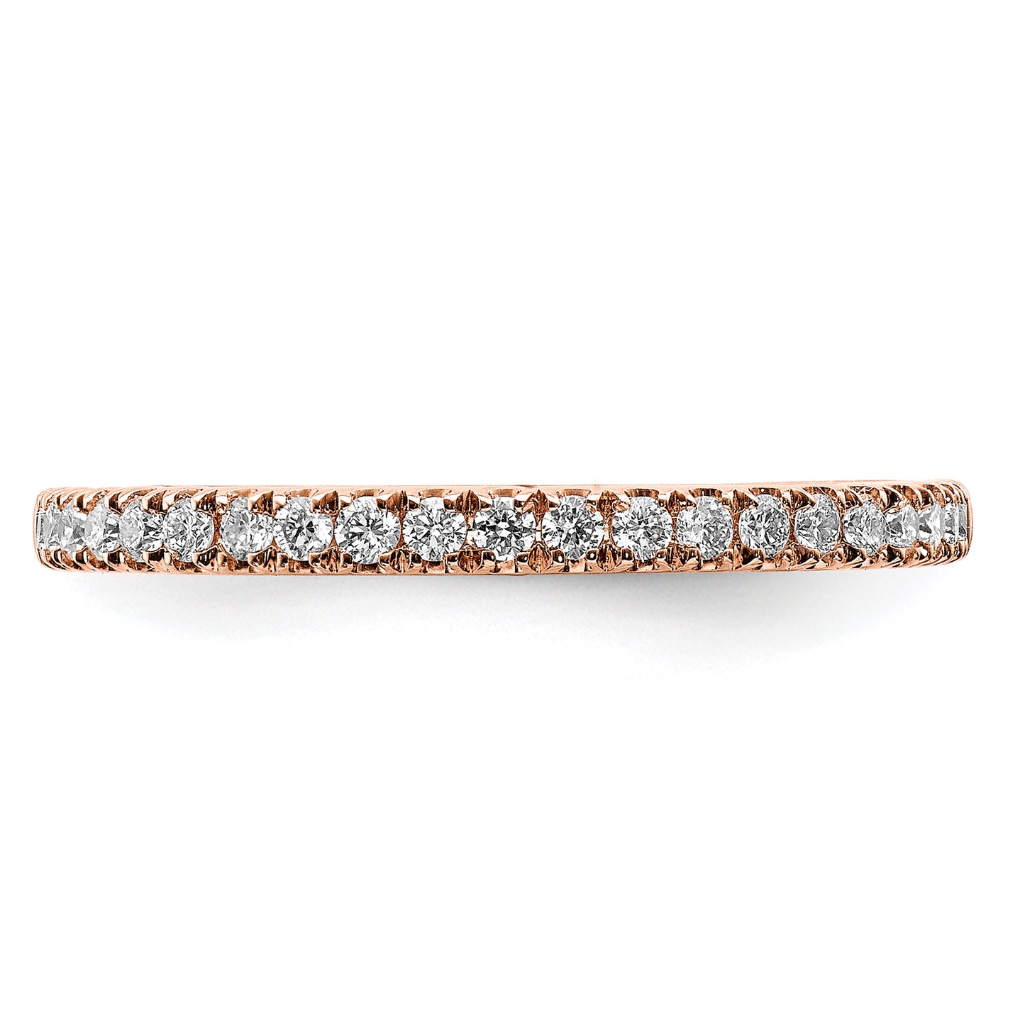 14k Rose Gold 1/4 Ct. Lab Grown Diamond VS/SI+ G+ Wedding Band Ring