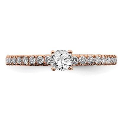 14k Rose Gold 1/2 Ct. Lab Grown Diamond VS/SI+ G+ Complete Round Engagement Ring
