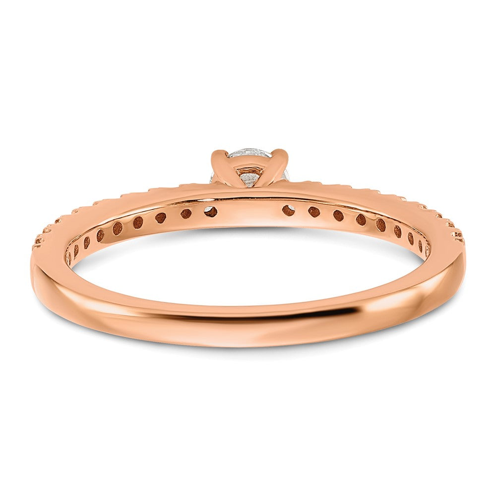 14k Rose Gold 1/2 Ct. Lab Grown Diamond VS/SI+ G+ Complete Round Engagement Ring