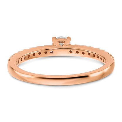 14k Rose Gold 1/2 Ct. Lab Grown Diamond VS/SI+ G+ Complete Round Engagement Ring
