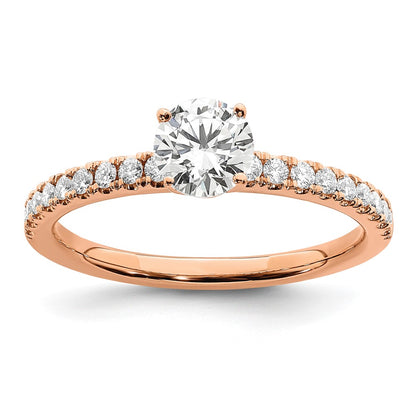 14k Rose Gold 3/4 Ct. Lab Grown Diamond VS/SI+ G+ Complete Round Engagement Ring