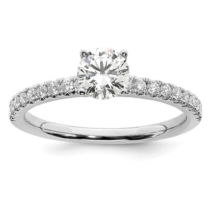 14k White Gold 3/4 Ct. Lab Grown Diamond VS/SI+ G+ Complete Round Size 6 Engagement Ring
