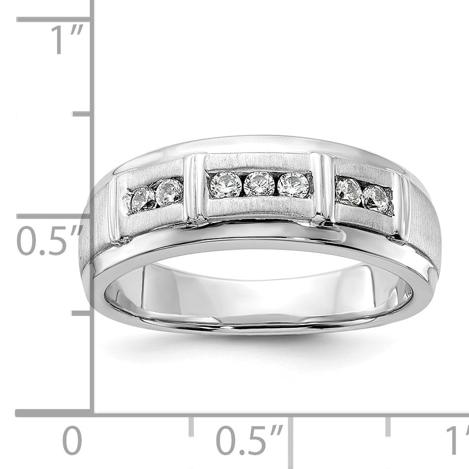 14K White Gold Lab Grown Diamond VS/SI+ G+ Men's Ring