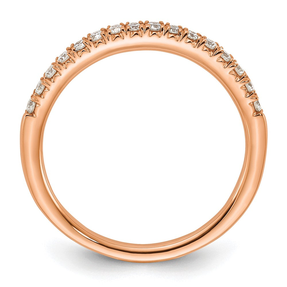14k Rose Gold 1/4 Ct. Lab Grown Diamond VS/SI+ G+ Wedding Band Ring