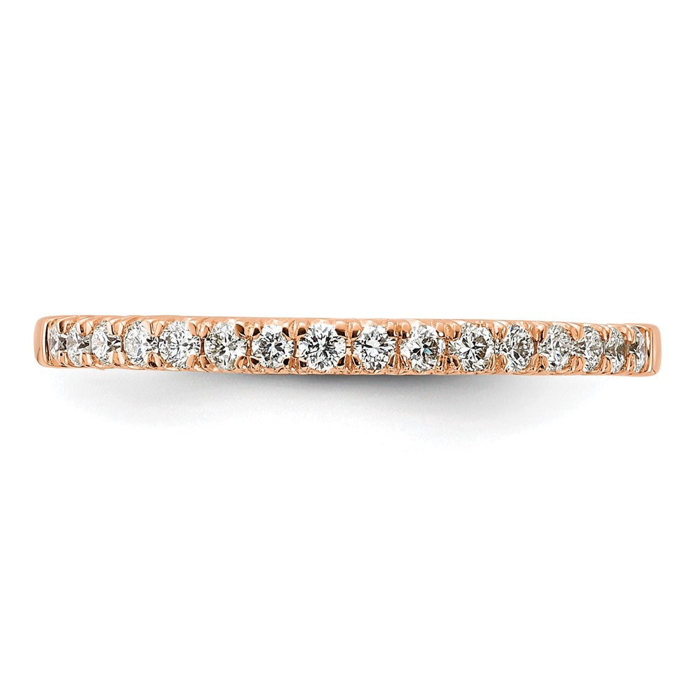 14k Rose Gold 1/4 Ct. Lab Grown Diamond VS/SI+ G+ Wedding Band Ring