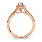 14k Rose Gold 3/4 Ct. Lab Grown Diamond VS/SI+ G+ Round Halo Engagement Ring