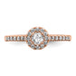 14k Rose Gold 3/4 Ct. Lab Grown Diamond VS/SI+ G+ Round Halo Engagement Ring