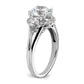 14k White Gold 1/2 Ct. Lab Grown Diamond VS/SI+ G+ 1 1/2 Ct. Center Round Three Stone Engagement Ring