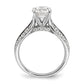 14k White Gold 5/8 Ct. Lab Grown Diamond VS/SI+ G+ 1 1/2 Ct. Center Round Shared Prong Engagement Ring