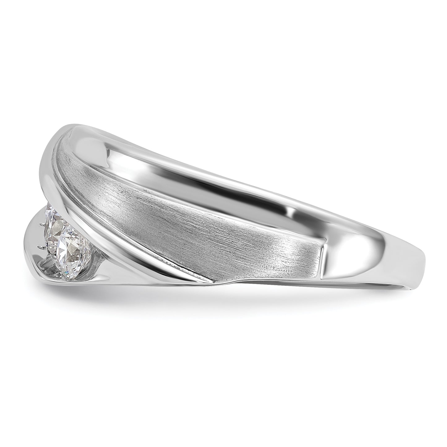 10k White Gold 3/4 Ct. Lab Grown Diamond VS/SI+ G+ Five Stone Men's Ring