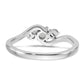 14k White Gold 1/3 Ct. Lab Grown Diamond VS/SI+ G+ Petite Engagement Ring