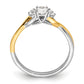 14k Two-tone Two Tone 1/3 Ct. Lab Grown Diamond VS/SI+ G+ Petite Engagement Ring