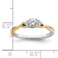 14k Two-tone Two Tone 1/3 Ct. Lab Grown Diamond VS/SI+ G+ Petite Engagement Ring